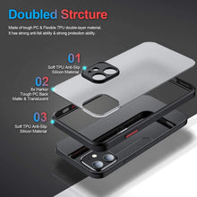 Lade das Bild in den Galerie-Viewer, Shockproof Armor Matte Case For iPhone 13 12 11 Pro Max XR XS X 7 8 Plus SE Mini Luxury Silicone Bumper Clear Hard PC Cover Capa
