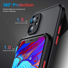 Lade das Bild in den Galerie-Viewer, Shockproof Armor Matte Case For iPhone 13 12 11 Pro Max XR XS X 7 8 Plus SE Mini Luxury Silicone Bumper Clear Hard PC Cover Capa
