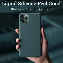 Lade das Bild in den Galerie-Viewer, For iPhone 7 6 6S 8 Plus Case Luxury Original Liquid Silicone Soft Cover For iPhone 11 12 Pro X XR XS Max Shockproof Phone Case
