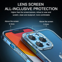 Lade das Bild in den Galerie-Viewer, Transparent Phone Case On For iPhone 12 11 13 Pro Max Lens Protection Silicone Case For iPhone 12 13 Mini XS XR Cases Back Cover
